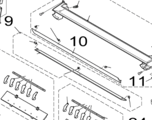 Lower deflectors to Inner part NI grn / FRN