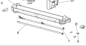 Vane (upper) for Mitsubishi MSZ-GE22VA, GE25VA, GE35VA, GE42VA, GE50VA