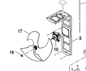 009C. Attach nut to fan blades on outdoor unit at Bosch Compress and NI PHR-N