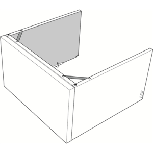Upper cabinet Nibe 345mm high - fixed measurement