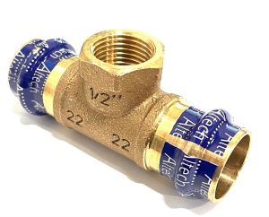 Presskoppling t-rör invändig gänga 22 mm x G15 x 22mm