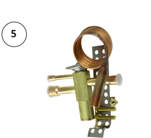 Expansion valve cpl with pipe kit from V2 5kw -0616